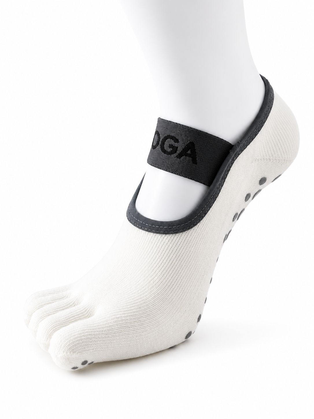 Chaussettes GripFlex™ | 5 doigts antidérapantes yoga, fitness & danse