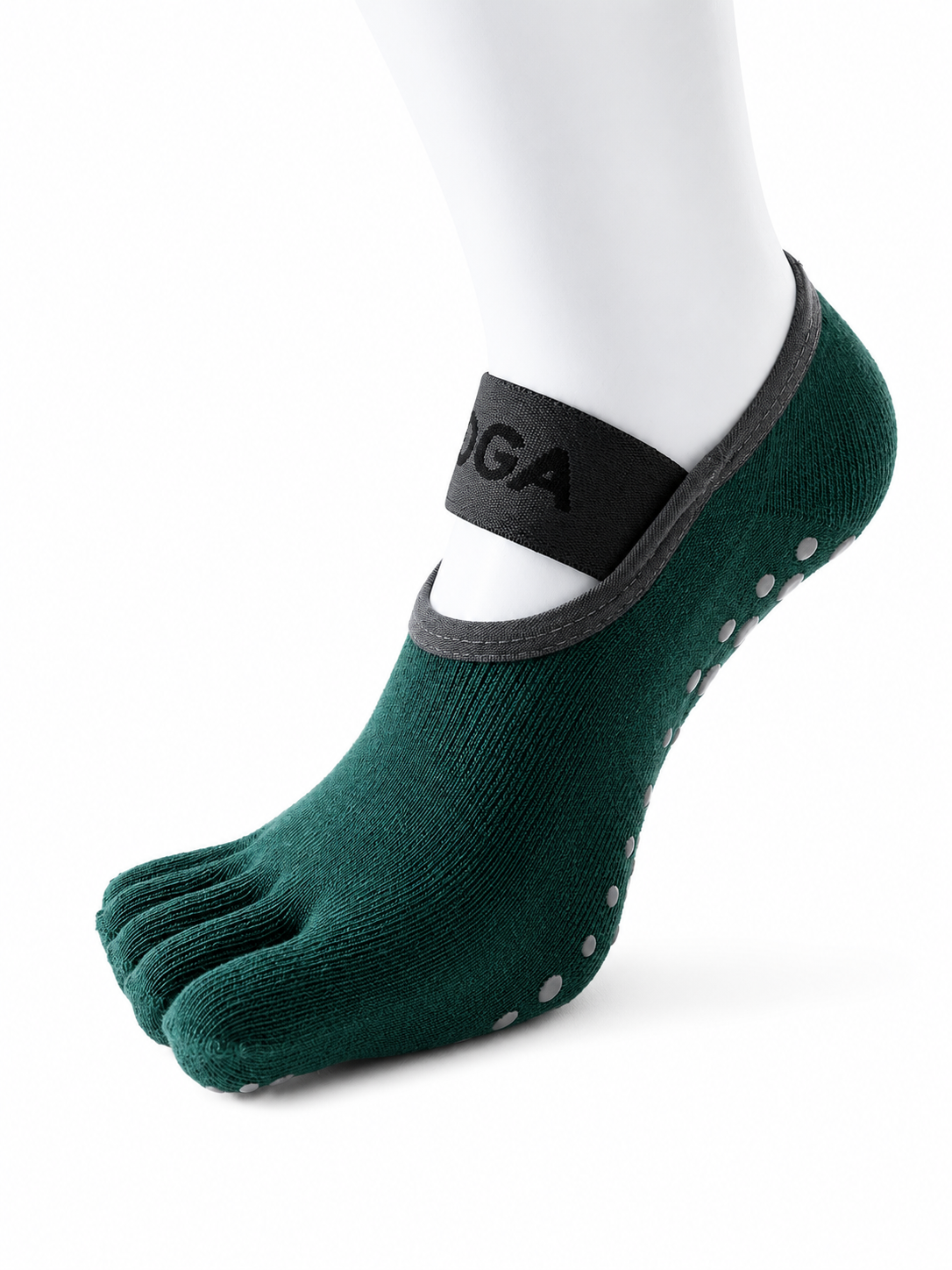 Chaussettes GripFlex™ | 5 doigts antidérapantes yoga, fitness & danse