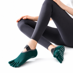 Chaussettes GripFlex™ | 5 doigts antidérapantes yoga, fitness & danse