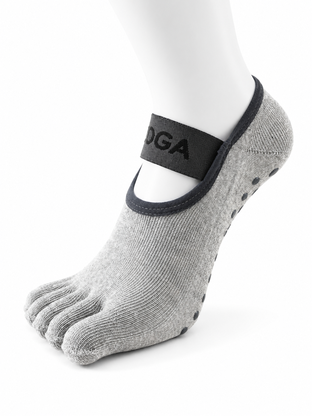 Chaussettes GripFlex™ | 5 doigts antidérapantes yoga, fitness & danse