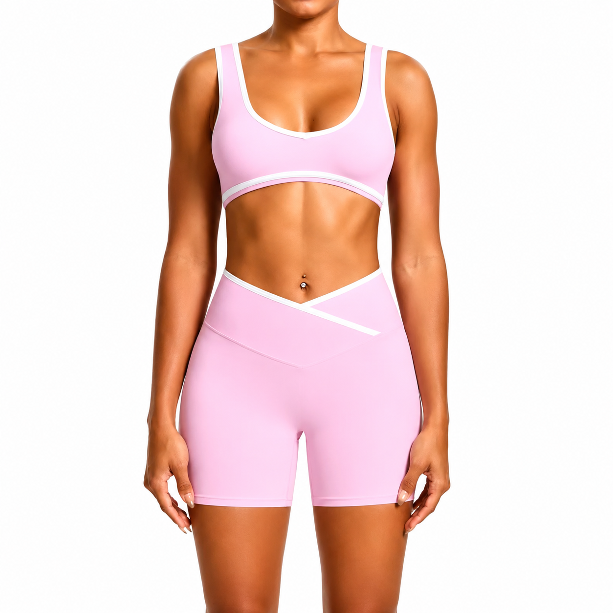 Ensemble Flux™ — Brassière & Short cycliste taille haute