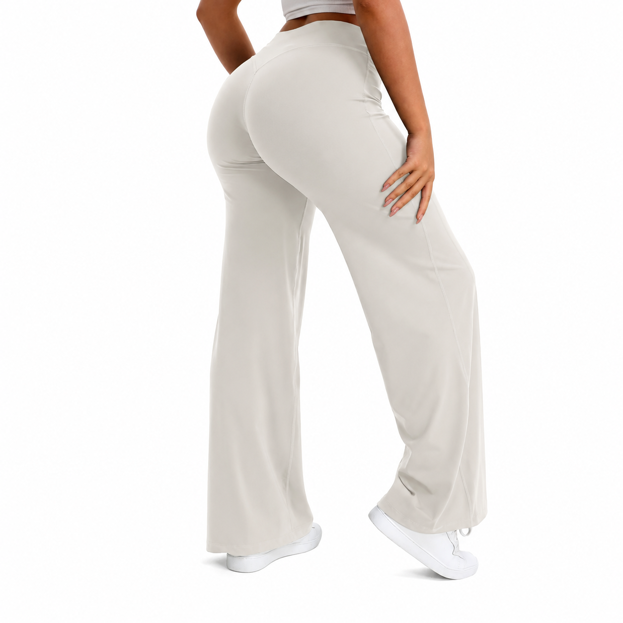 Legging Wide™ | Coupe droite fluide taille mi-haute & Effet nude