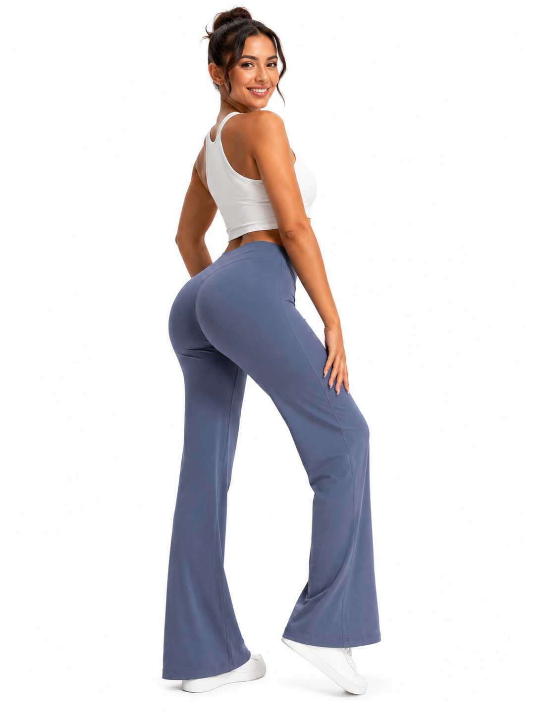 Legging Wide™ | Coupe droite fluide taille mi-haute & Effet nude