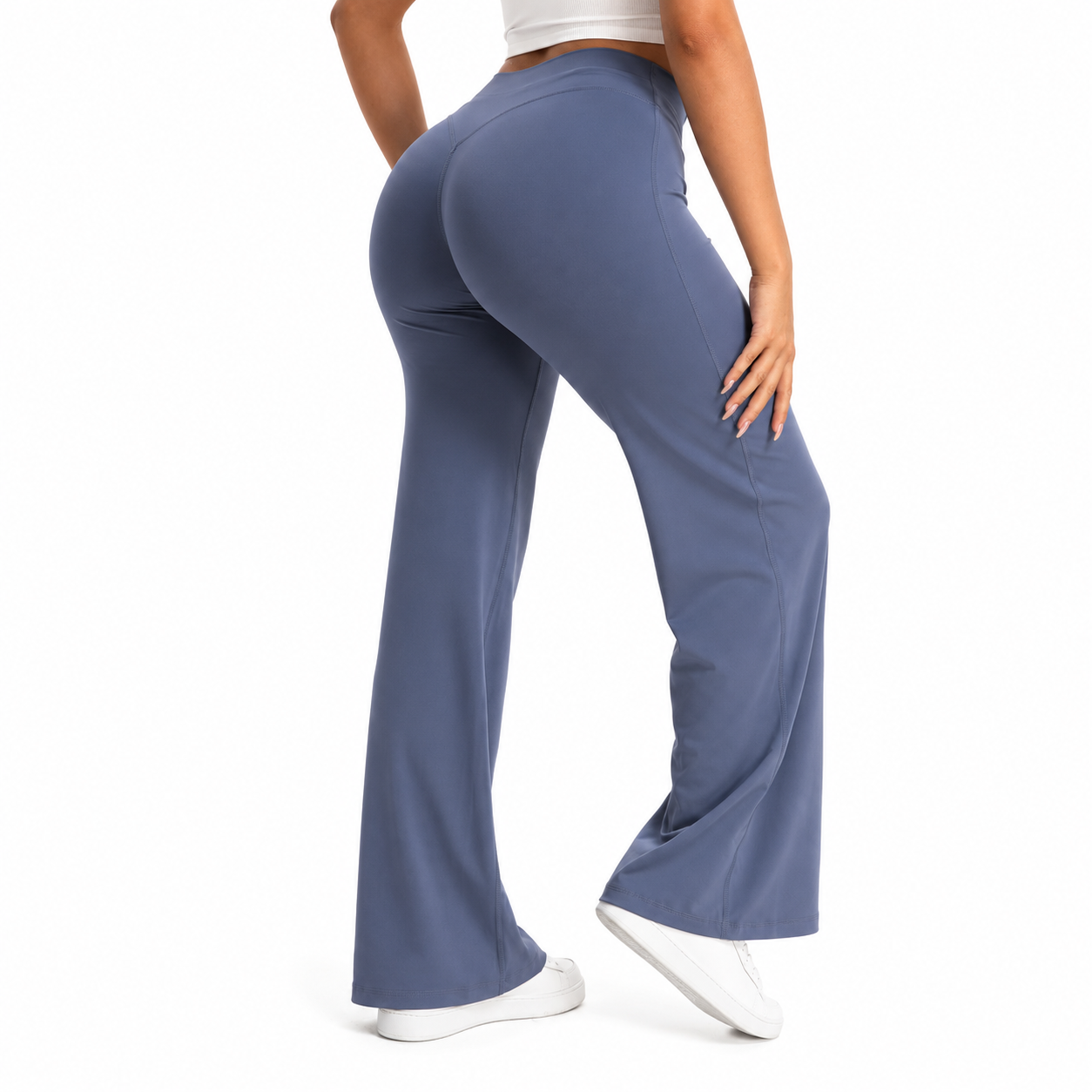 Legging Wide™ | Coupe droite fluide taille mi-haute & Effet nude
