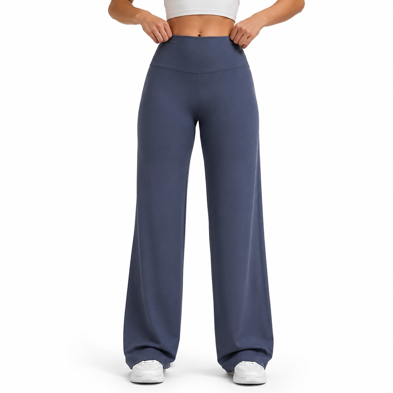 Legging Wide™ | Coupe droite fluide taille mi-haute & Effet nude