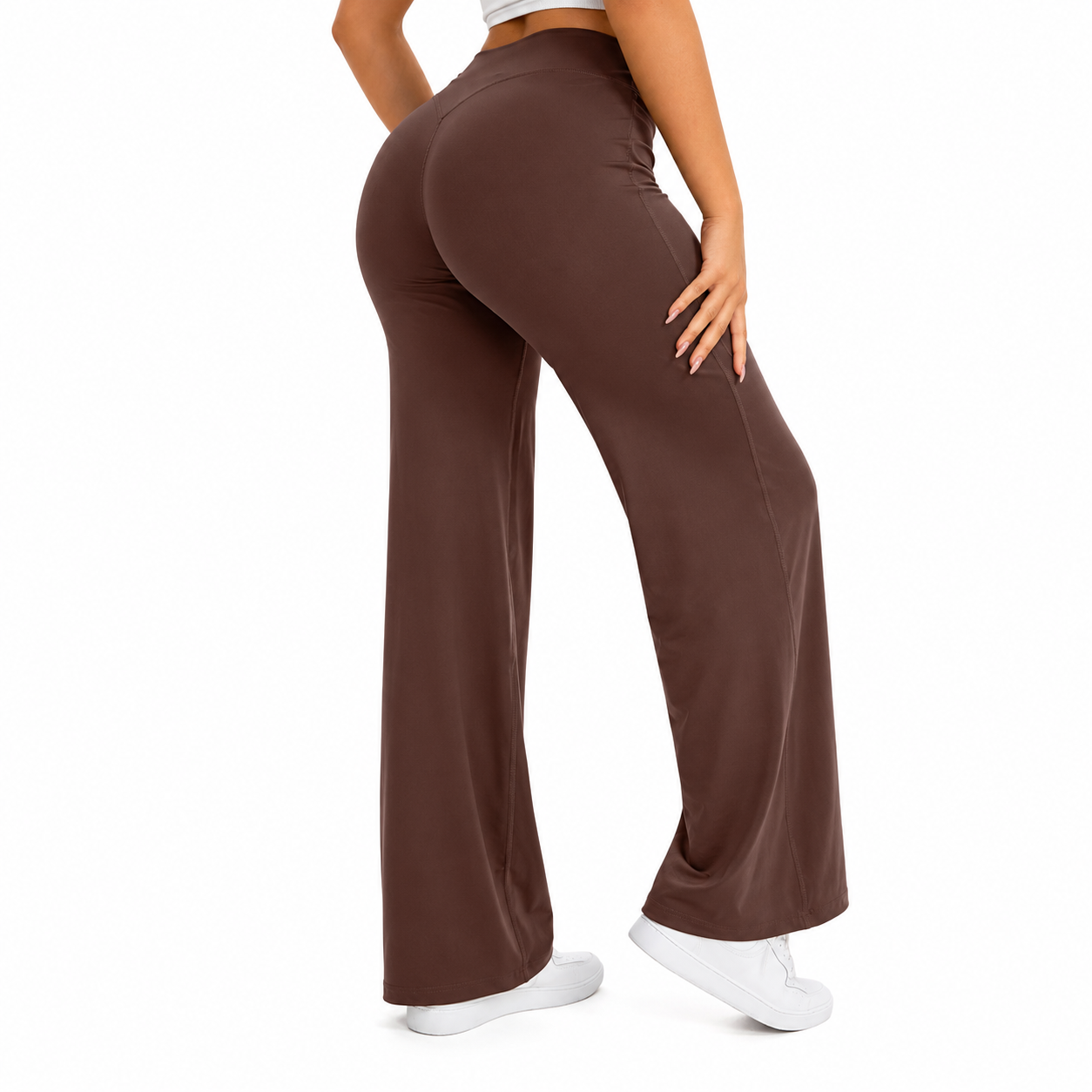 Legging Wide™ | Coupe droite fluide taille mi-haute & Effet nude