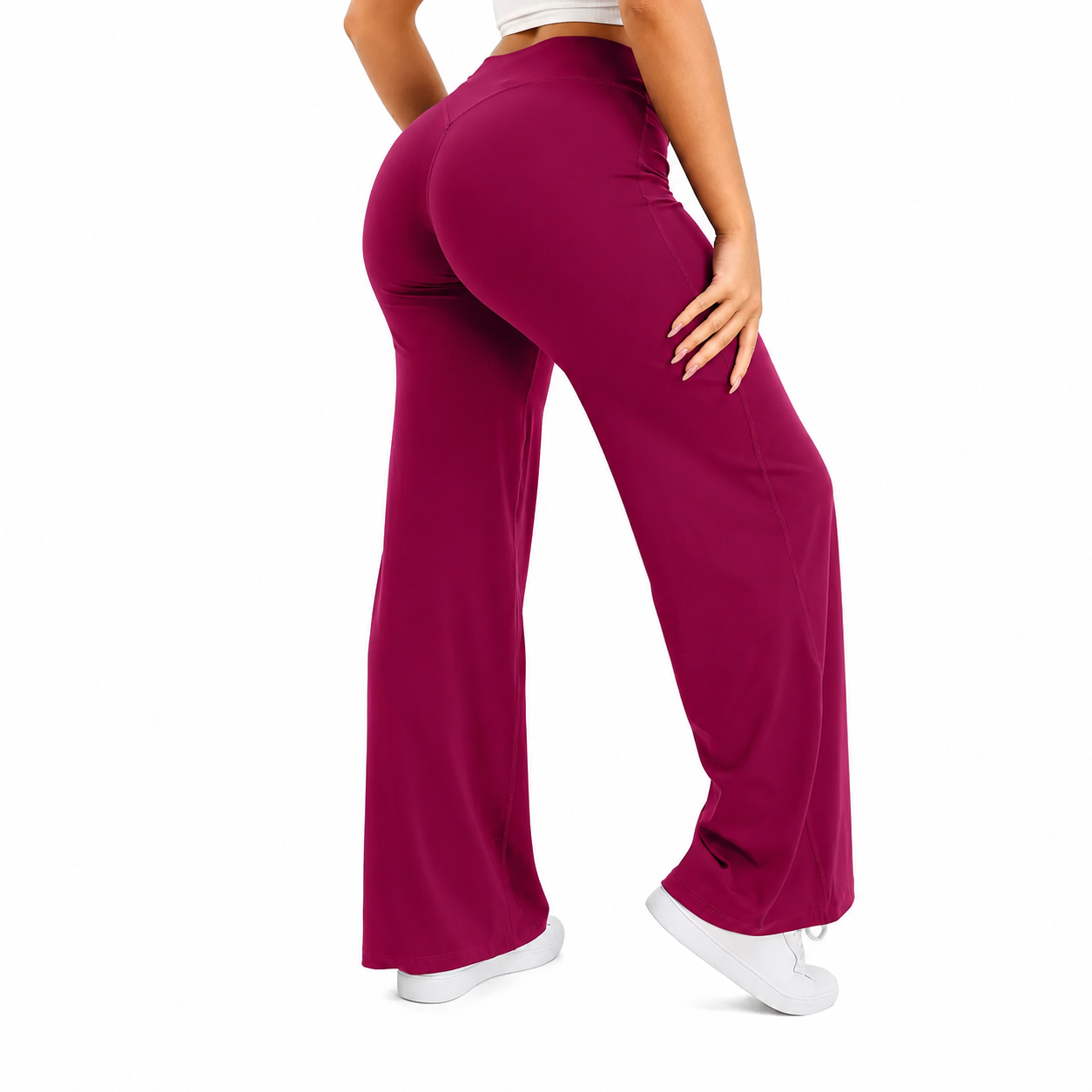 Legging Wide™ | Coupe droite fluide taille mi-haute & Effet nude