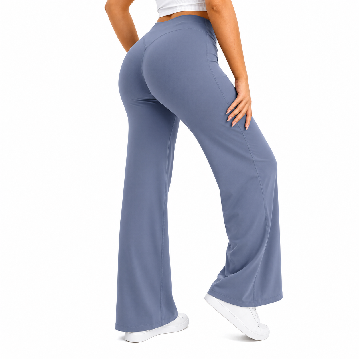 Legging Wide™ | Coupe droite fluide taille mi-haute & Effet nude