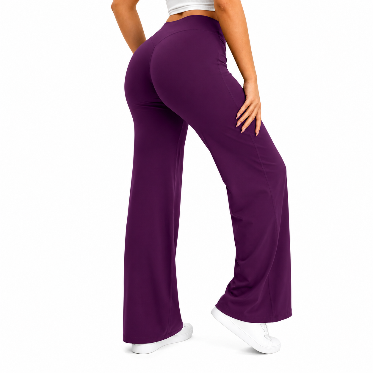 Legging Wide™ | Coupe droite fluide taille mi-haute & Effet nude